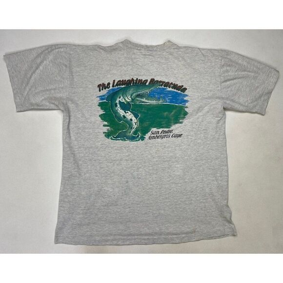 VINTAGE The Laughing Barracuda San Pedro T-shirt Men Large 90s Single Stitch - Picture 1 of 12